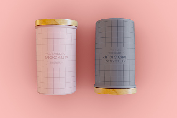 Download Cylinder Packaging Mockup Creative Photoshop Templates Creative Market