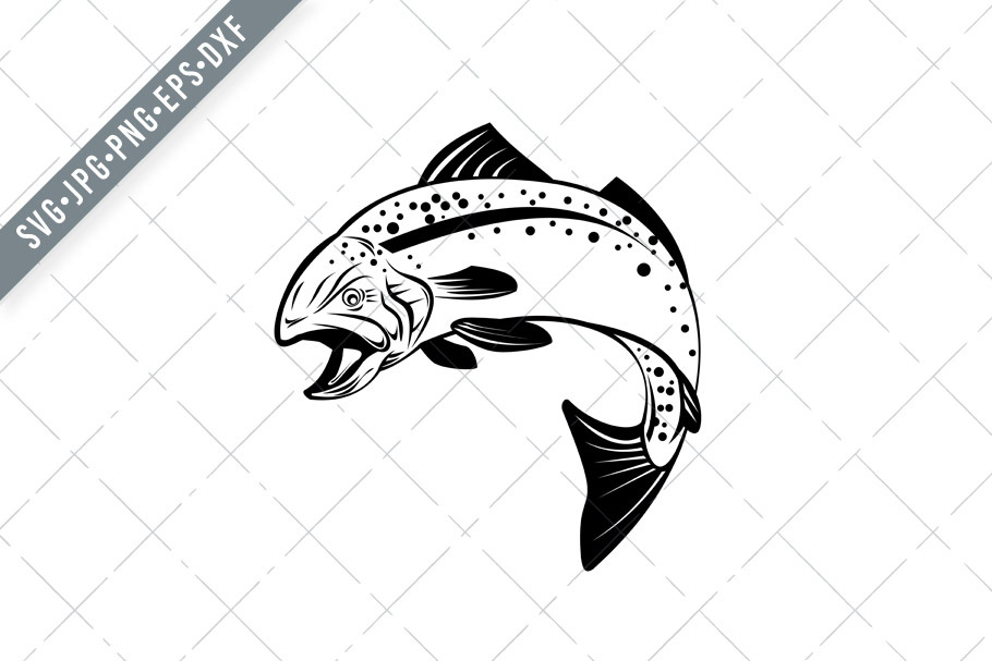 Download Speckled Trout Spotted Seatrout Svg Pre Designed Illustrator Graphics Creative Market