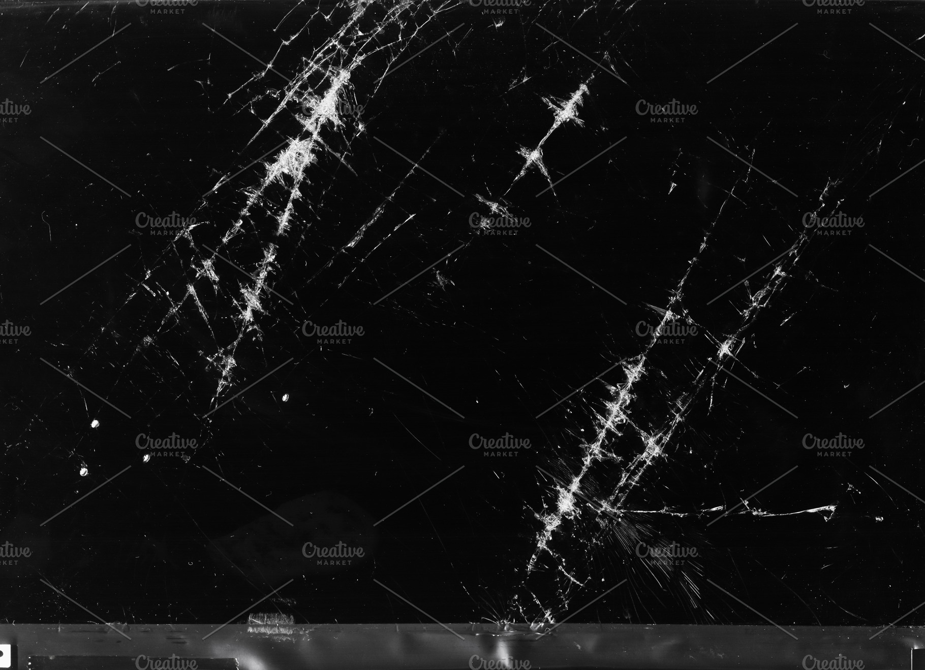 cracked glass overlay