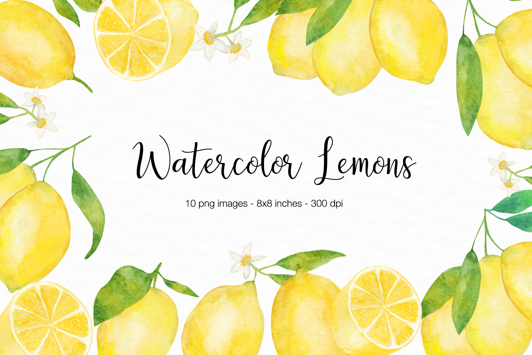 Watercolor Lemons Illustration | Food Illustrations ~ Creative Market