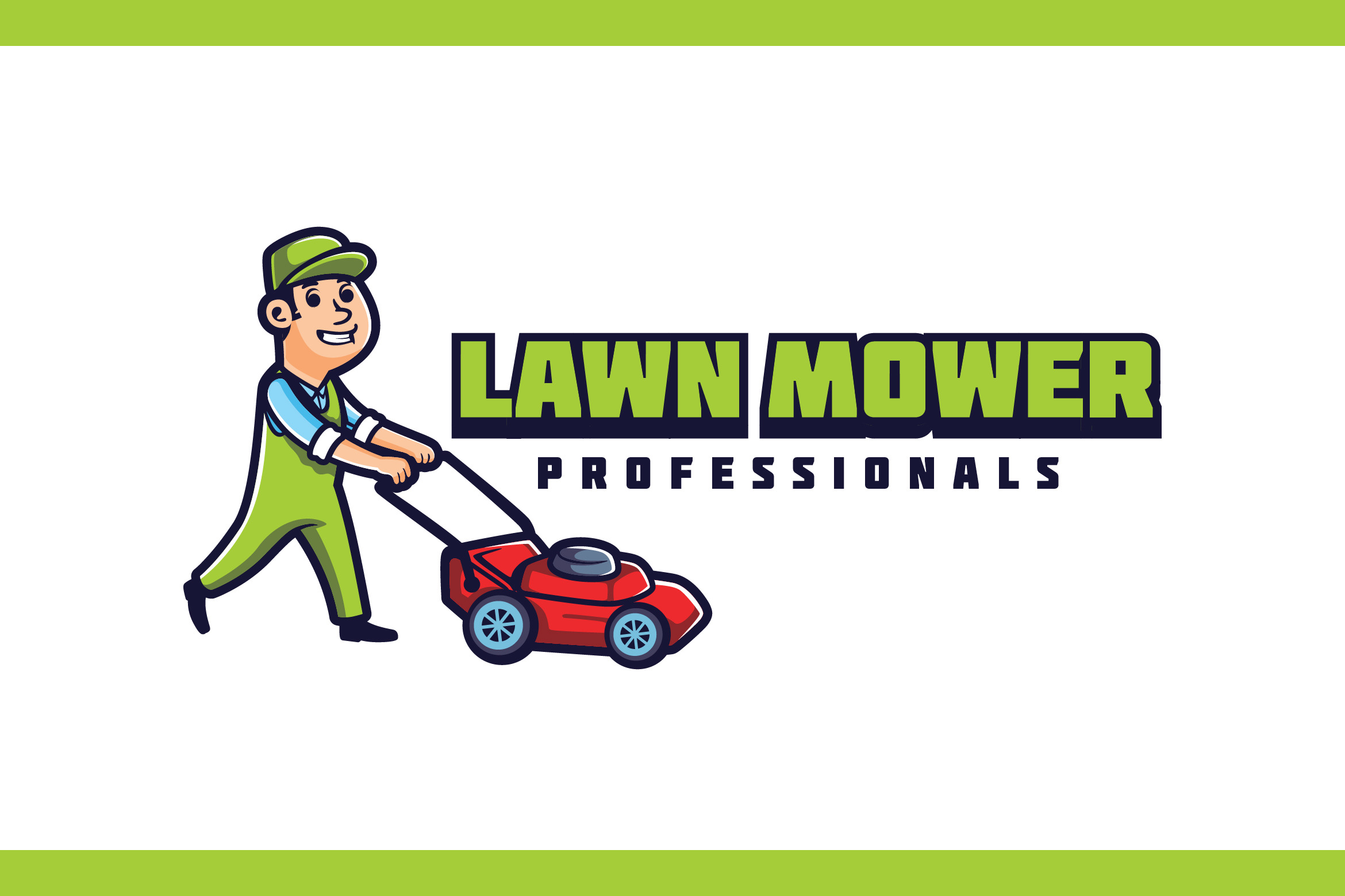 Profesional Lawn Mower Logo | Creative Illustrator Templates ~ Creative