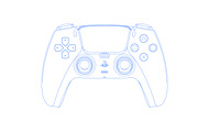 PS5-Controller Vector Drawing | Pre-Designed Photoshop Graphics ...