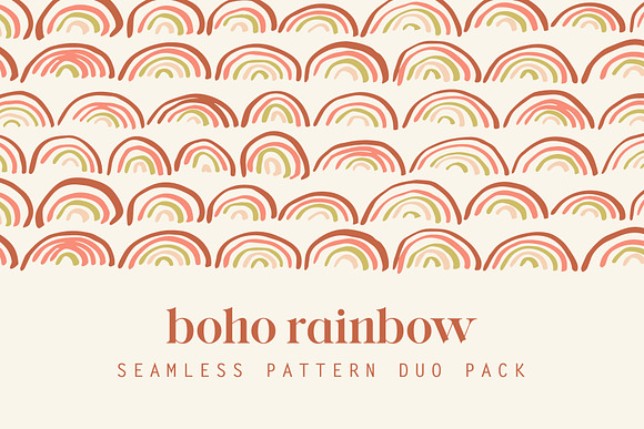 Download Boho Rainbow Pattern Bundle Pre Designed Photoshop Graphics Creative Market