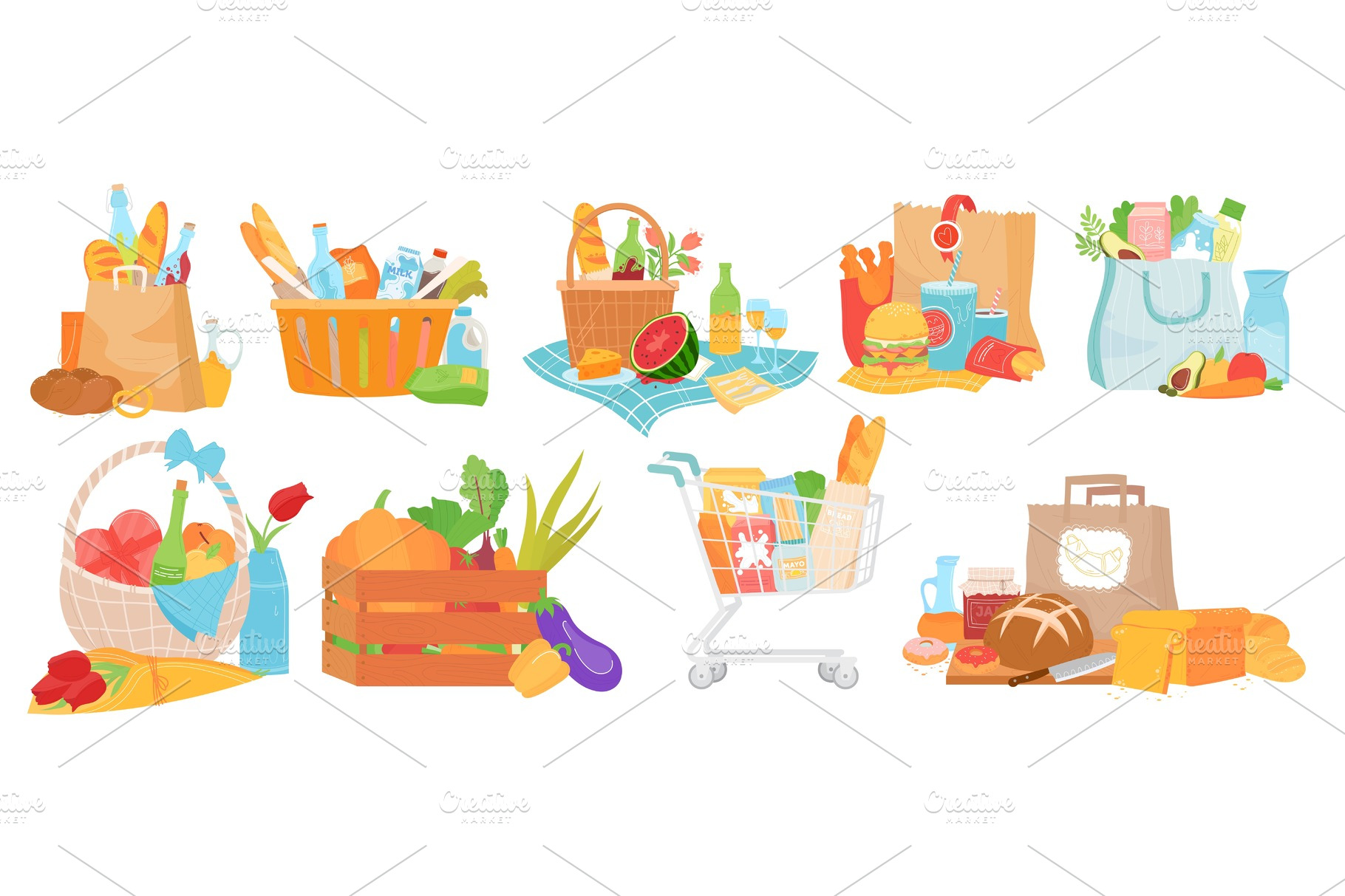 adobe illustrator food basket stencil file download