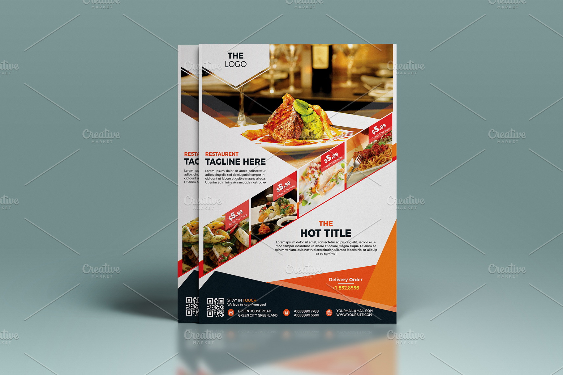 Restaurant Flyer Creative Photoshop Templates Creative Market