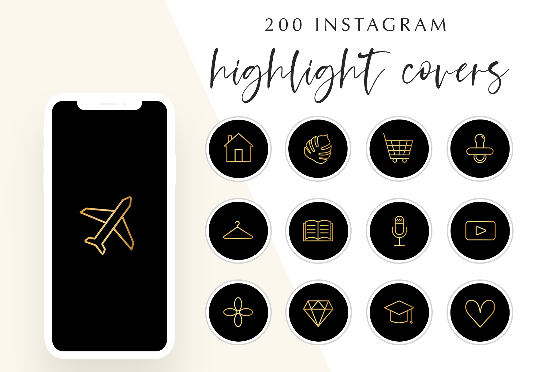 200 Instagram Story Highlight Icons | Social Media Templates ~ Creative ...