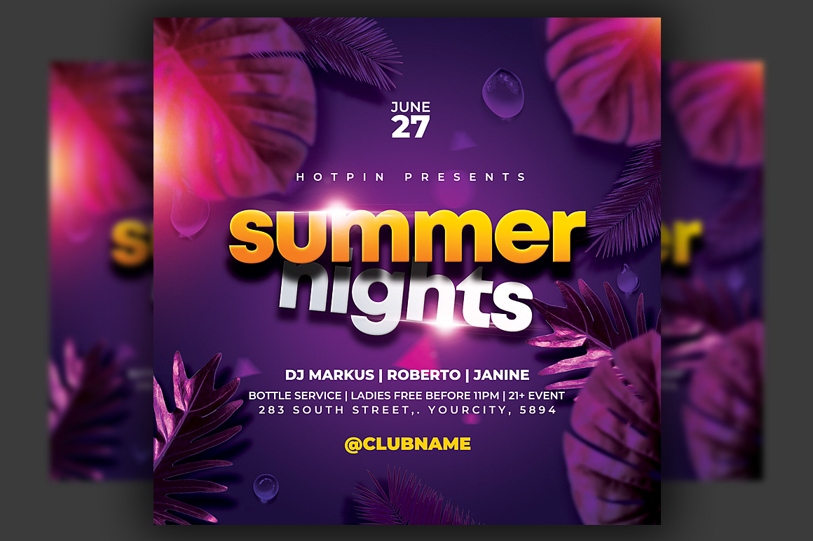 Summer Flyer Template | Flyer Templates ~ Creative Market