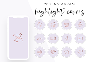 Beauty Instagram Highlight Icons Creative Illustrator Templates Creative Market