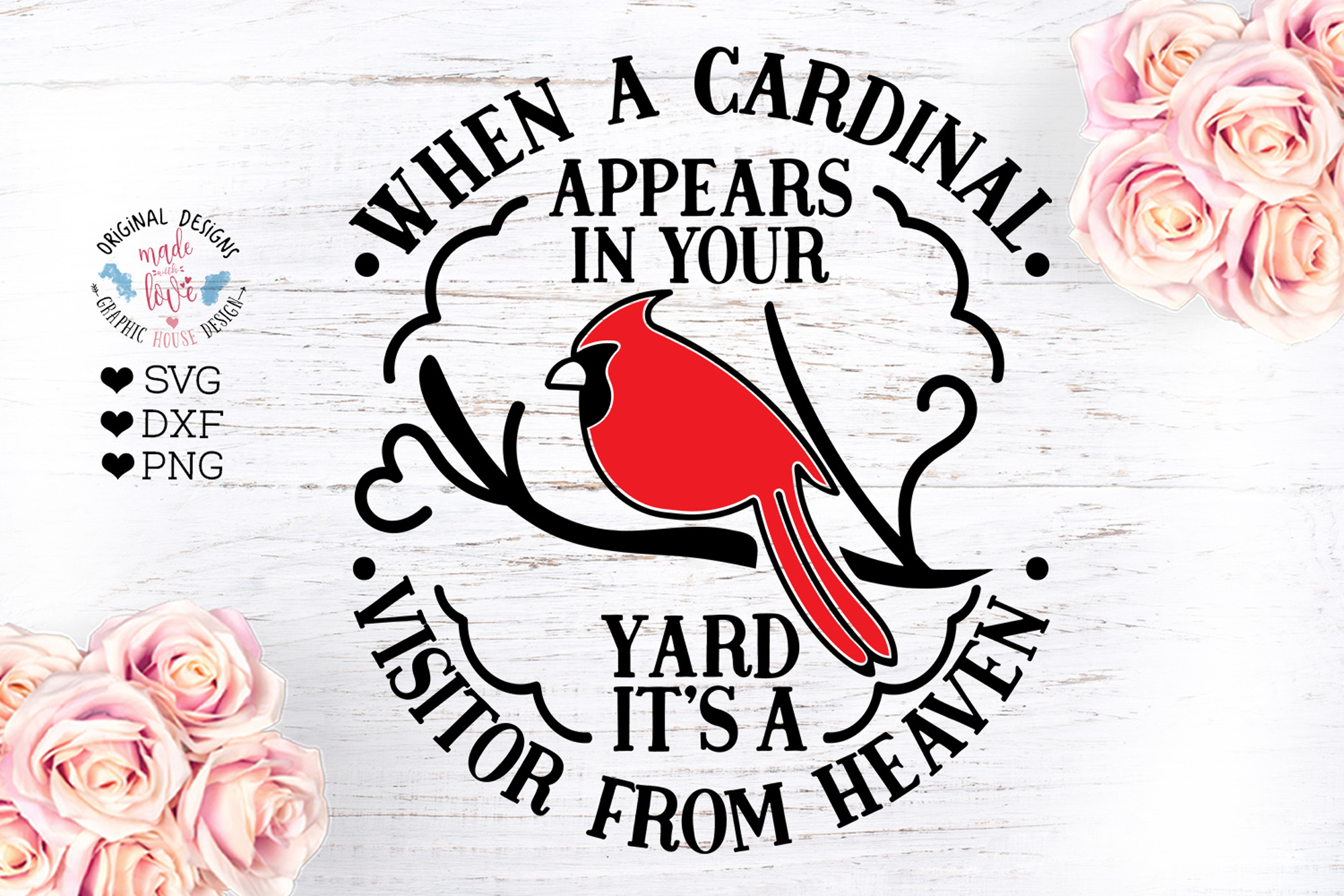 When A Cardinal Appears Cut File Pre Designed Photoshop Graphics Creative Market