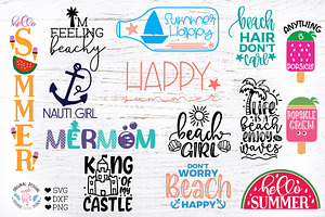 Download Summer Svg Bundle 65 Designs Pre Designed Illustrator Graphics Creative Market