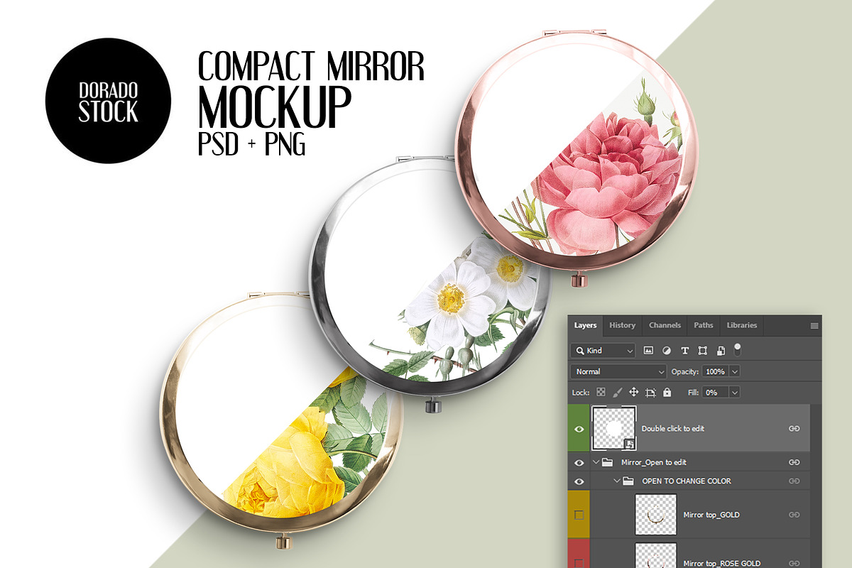 Isolated compact mirror mockup | Creative Photoshop Templates ...