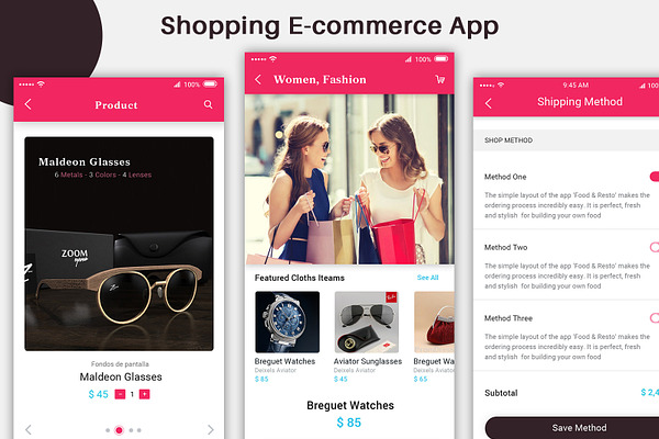 E-Commerce mobile app ui design psd | Creative Illustrator Templates ...