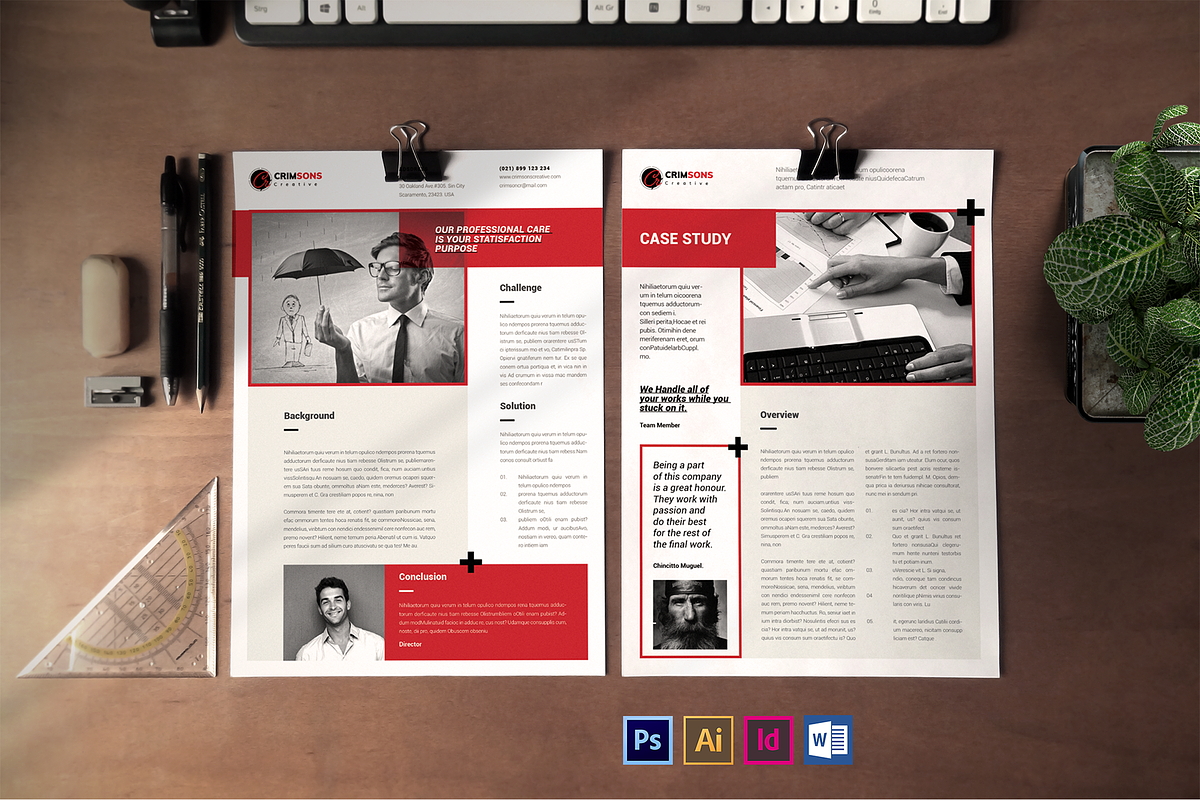 case study template illustrator