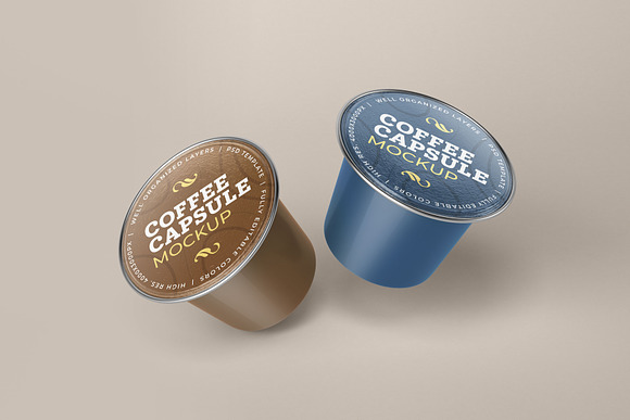 Download Coffee Capsule Mockup Packaging Creative Photoshop Templates Creative Market