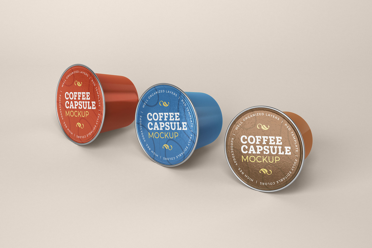 Download Coffee Capsule Mockup | Packaging | Creative Photoshop Templates ~ Creative Market