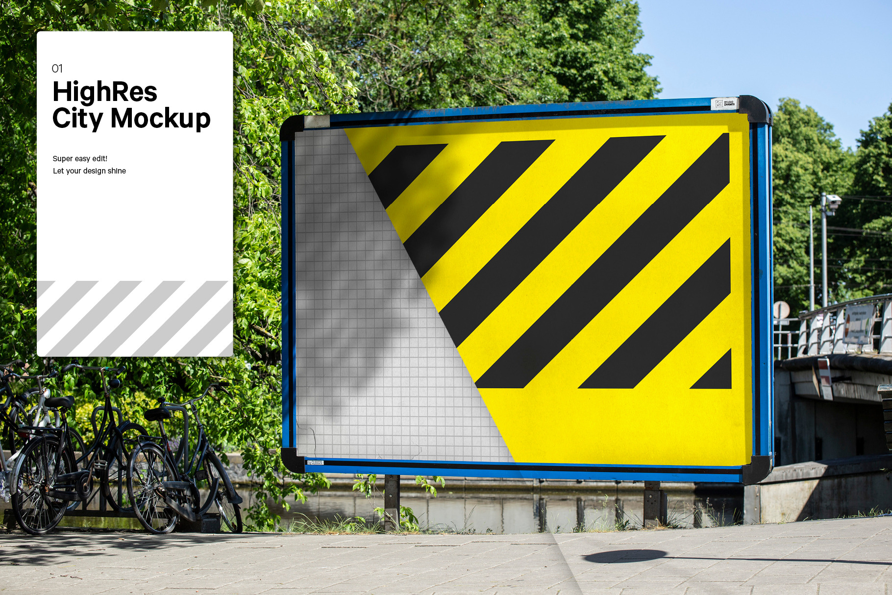 Download Urban Billboard Banner Mockup Creative Photoshop Templates Creative Market PSD Mockup Templates