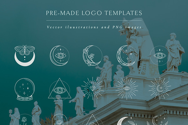 Download Sacred Sun Logo Design Illustrations Pre Designed Vector Graphics Creative Market