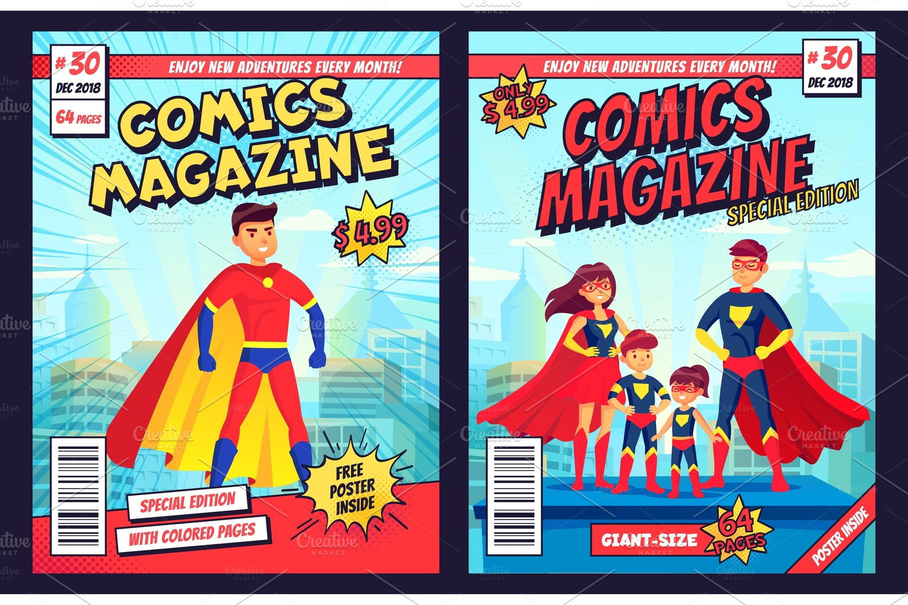 Comic Book Cover Template from images.creativemarket.com