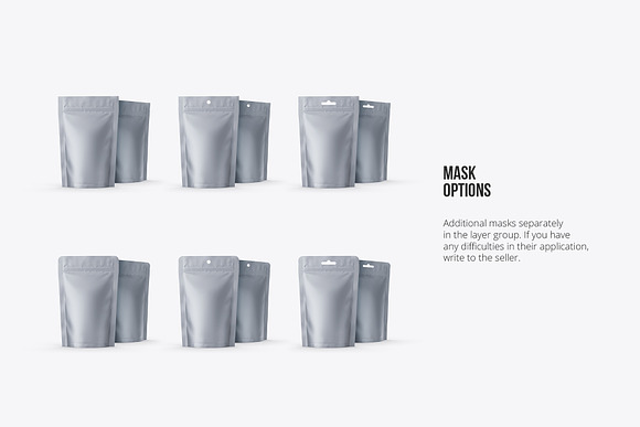 Download Stand Up Pouch Front And Half Side Creative Photoshop Templates Creative Market