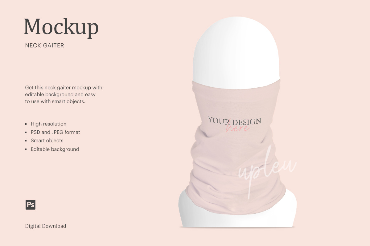 Download Neck Gaiter Mockup Creative Photoshop Templates Creative Market PSD Mockup Templates