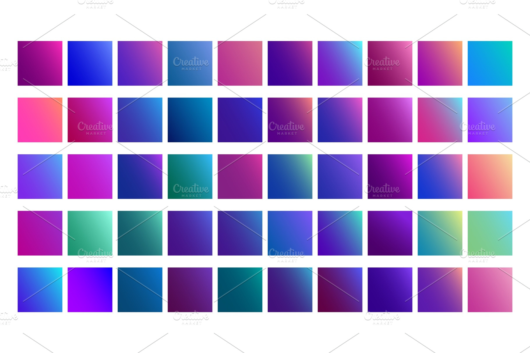 Set of gradients in tech shades of | Texture Illustrations ~ Creative ...