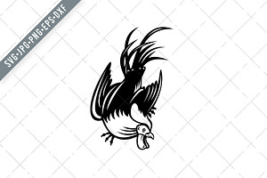 Download Junglefowl Cockerel Or Rooster Svg Pre Designed Illustrator Graphics Creative Market