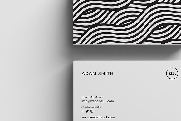 Minimal White Business Card  Business Card Templates ~ Creative Market