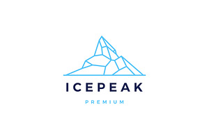 Icepeak Mount Logo Vector Icon Creative Illustrator Templates Creative Market