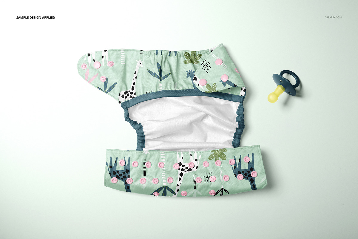 Download Reusable Cloth Diaper Mockup Set | Creative Photoshop Templates ~ Creative Market