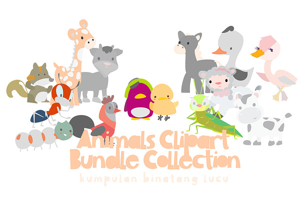 Download 19 Animals Clipart Bundle Collection Pre Designed Photoshop Graphics Creative Market