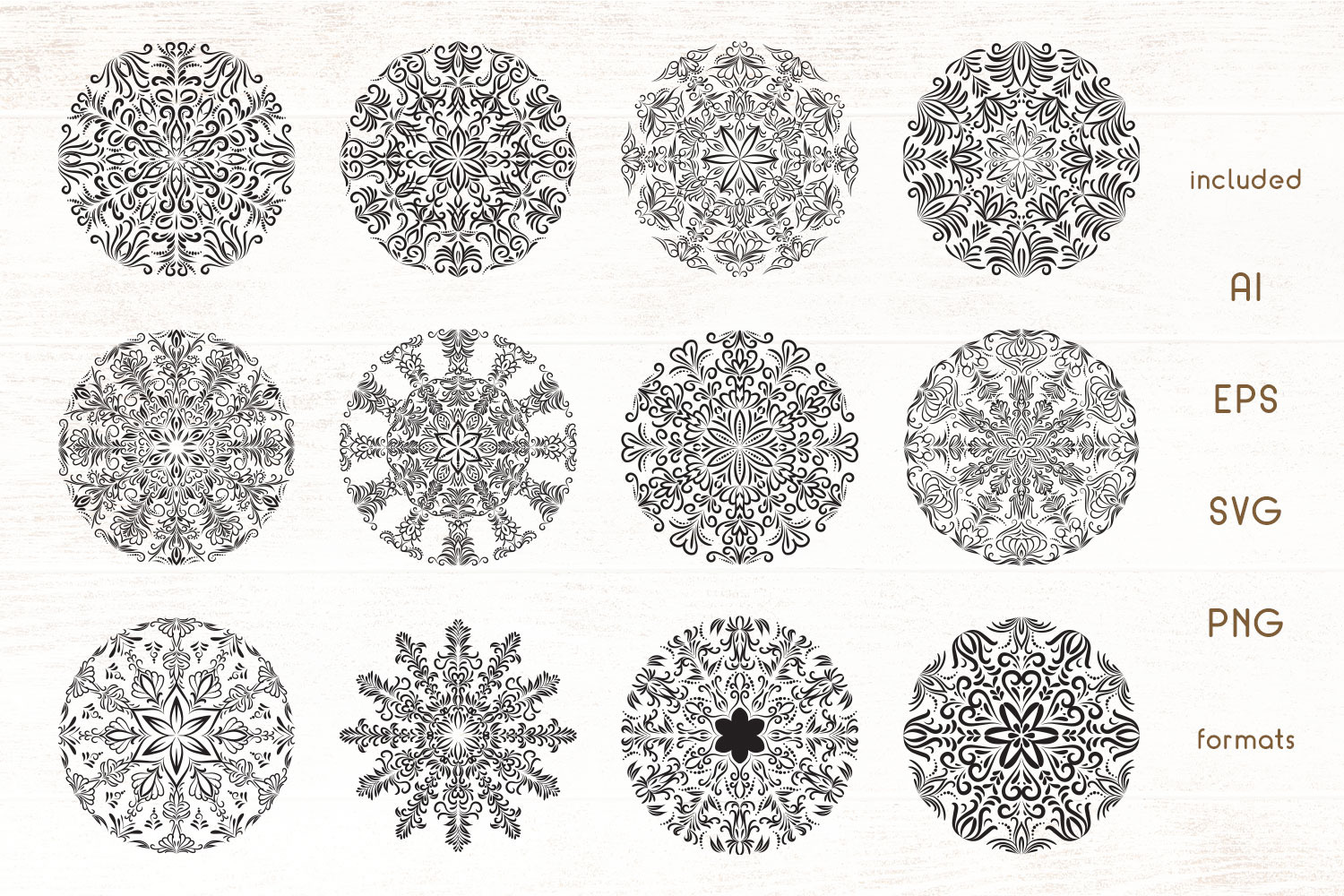 Download 12 Floral Mandala Vectors Pack Pre Designed Photoshop Graphics Creative Market Yellowimages Mockups