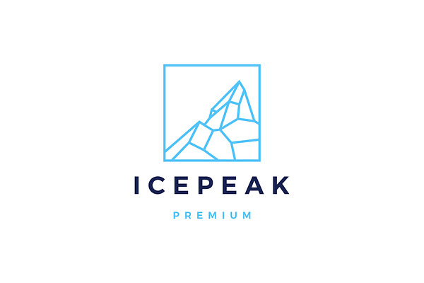 Icepeak Mount Logo Vector Icon Creative Illustrator Templates Creative Market