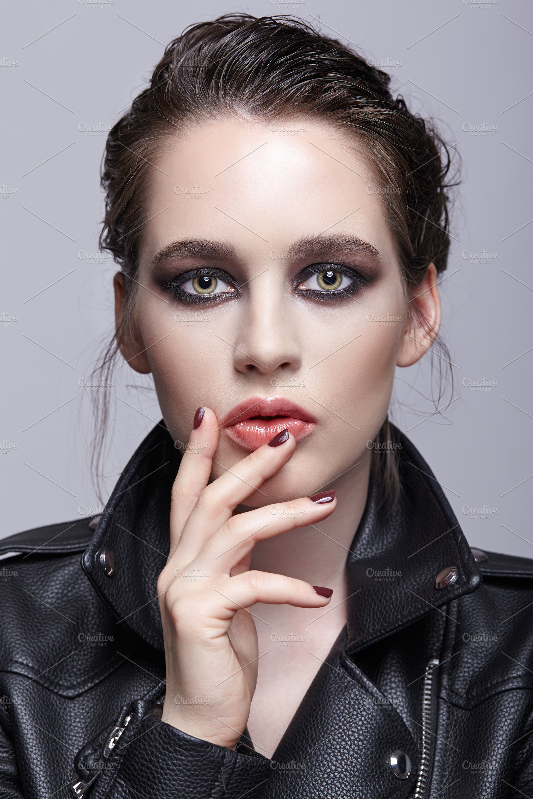 portrait-of-female-in-black-leather-featuring-woman-female-and-girl