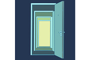 many open doors. Template | Graphic Objects ~ Creative Market