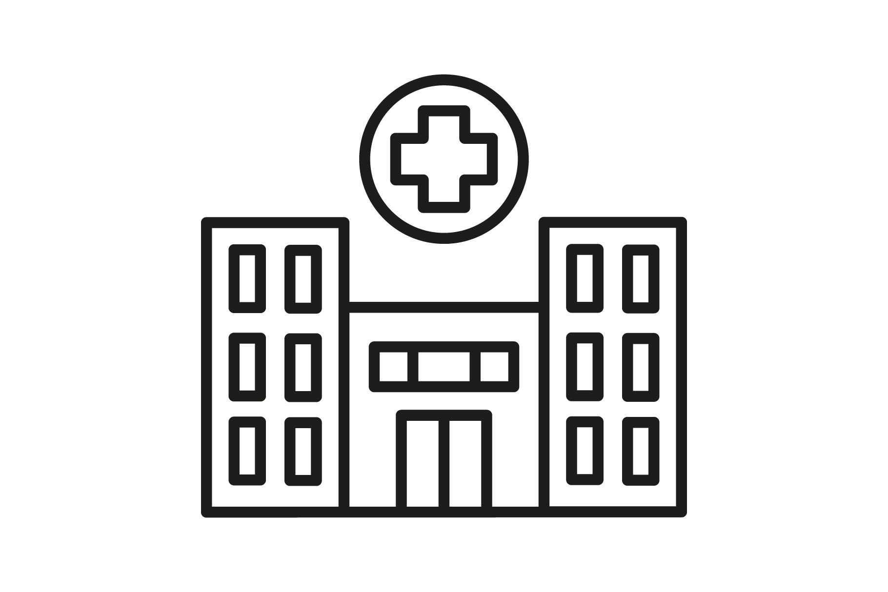 clinic icon, public medical hospital | Outline Icons ~ Creative Market