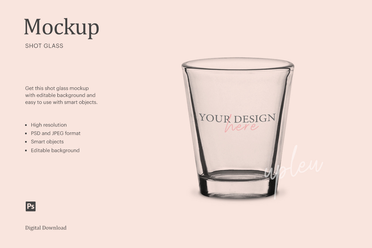 Download Shot Glass Mockup Creative Photoshop Templates Creative Market