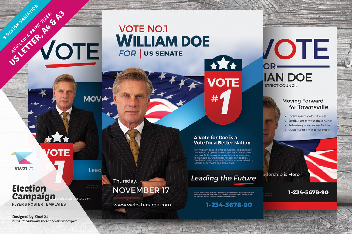 Election Campaign Flyers and Posters  Creative Photoshop With Regard To Election Flyers Templates Free