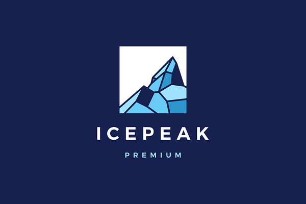 Icepeak Mount Logo Vector Icon Creative Illustrator Templates Creative Market