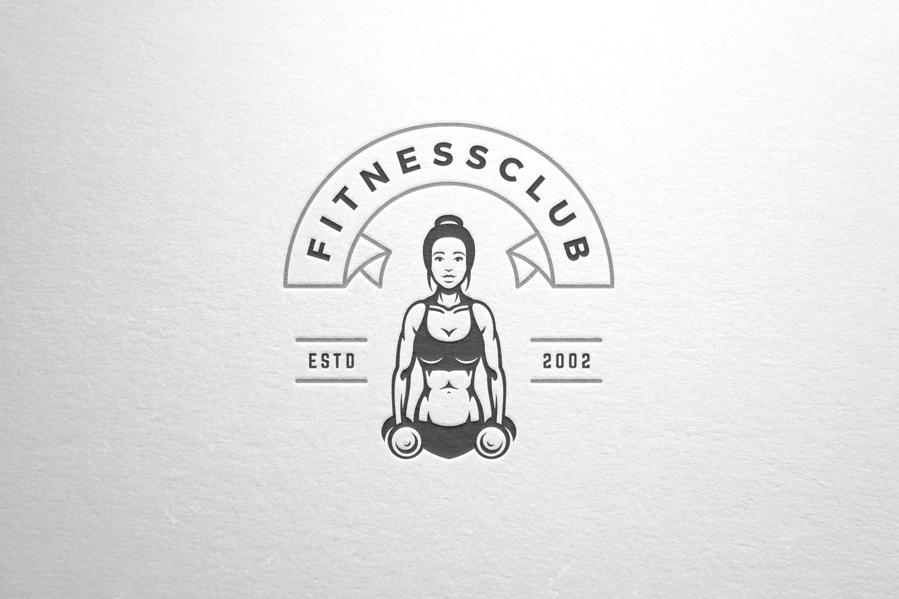 Sporty Woman Logo For Fitness Club Creative Illustrator Templates Creative Market