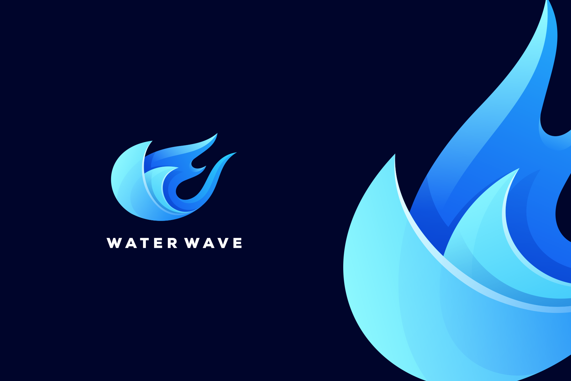 Water Wave Logo Creative Illustrator Templates Creative Market