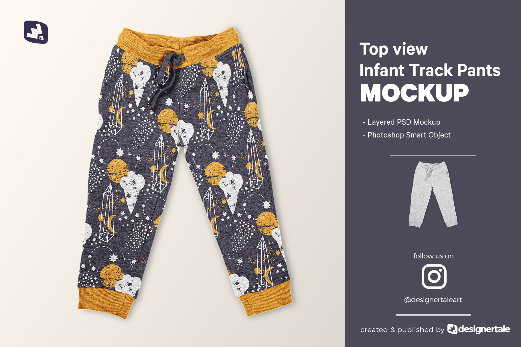 Download Top View Infant Track Pants Mockup | Creative Photoshop ...