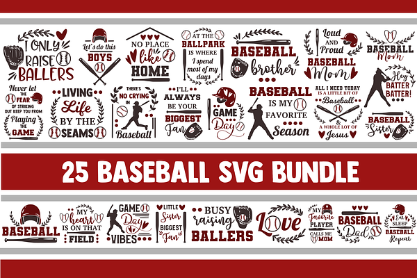 Baseball Svg Bundle Baseball Mom Png Pre Designed Photoshop Graphics Creative Market