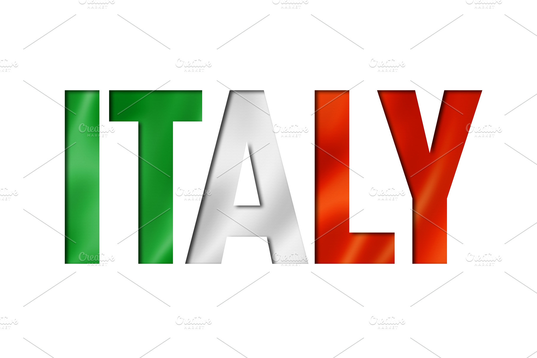 italian flag text font | Photoshop Graphics ~ Creative Market