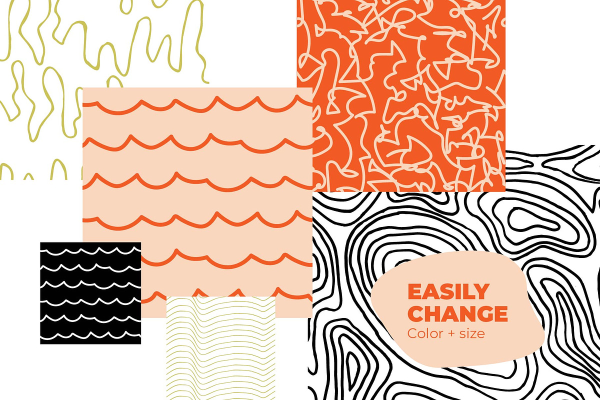 Squiggle Pattern Collection PreDesigned Graphics