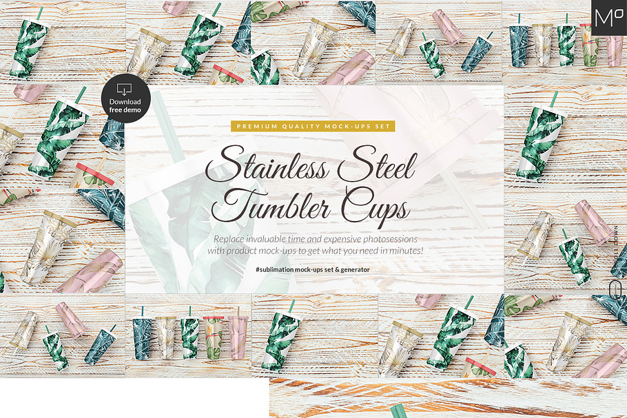 Download 20 Oz Stainless Steel Tumbler Mockup Creative Photoshop Templates Creative Market