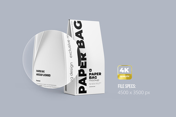 Download Paper Bag Mockup Half Side View Creative Photoshop Templates Creative Market