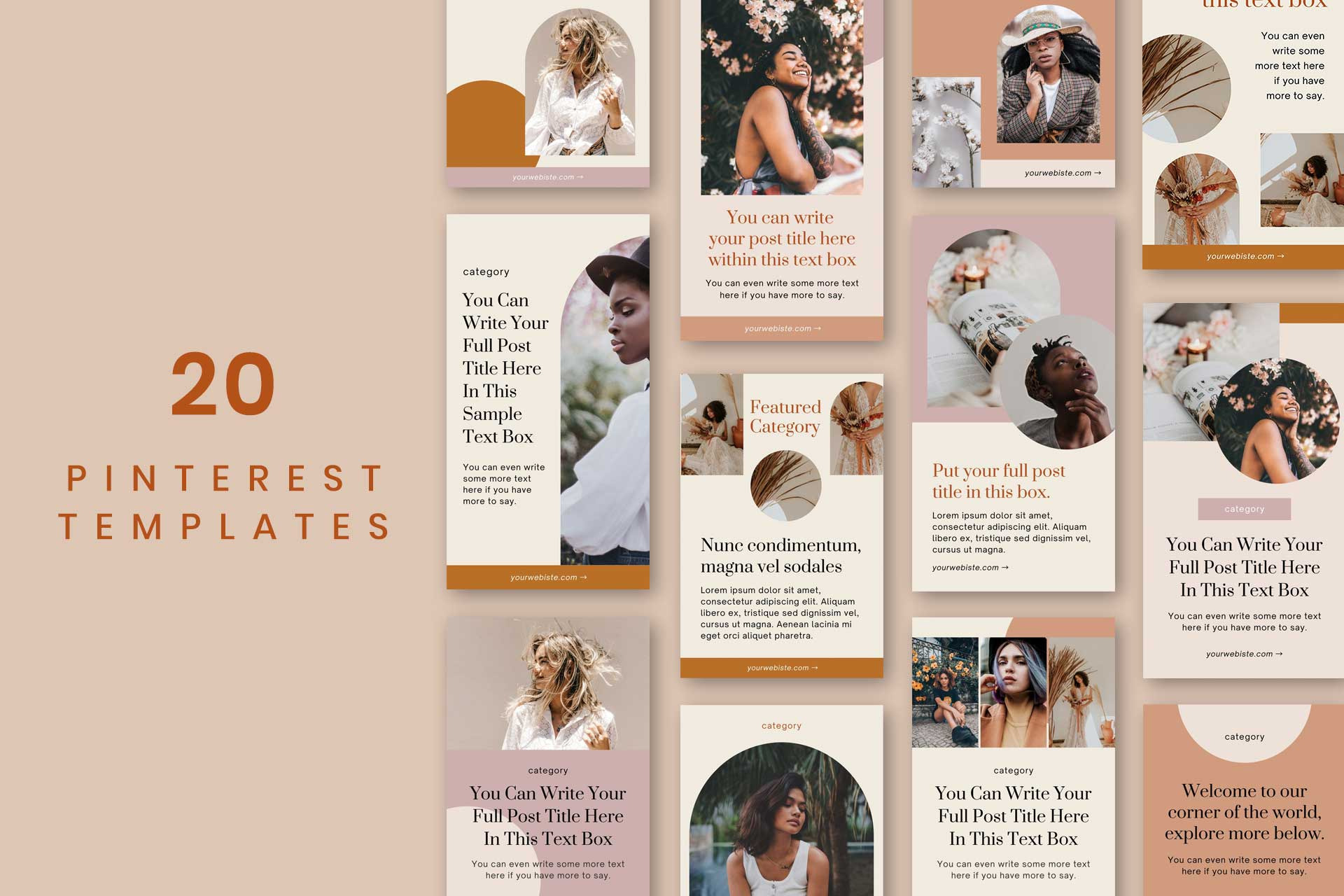 Leon Pinterest Templates | Social Media Templates ~ Creative Market