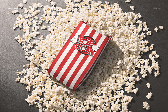 Download Popcorn Paper Bag Mockup Set Creative Photoshop Templates Creative Market