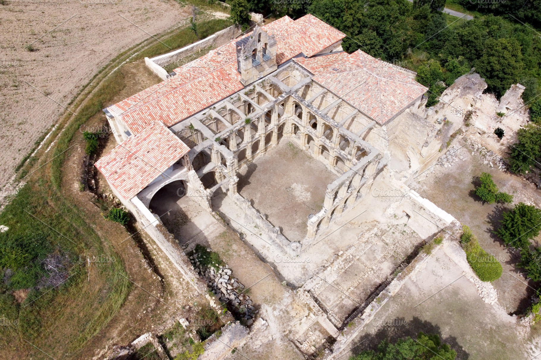 Aerial View Of The Ruins Of An Ancie Containing Arch Spain And Burgos High Quality Architecture Stock Photos Creative Market