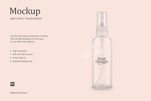 Download Transparent Spray Bottle Mockup Creative Photoshop Templates Creative Market